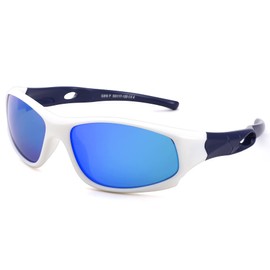 Eyesdecor Kids Sports Polarized Sunglasses Unbreakable Mirrored Glasses Shades for Boys Girls Age 4-12