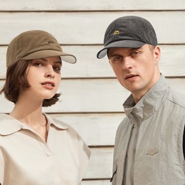 CLAPE Basic Cord Baseball Cap Men's Embroidery Baseball Cap Vintage Dad Cap Adjustable Peaked Cap Outdoor UV Protection Cap, BB15-Gray