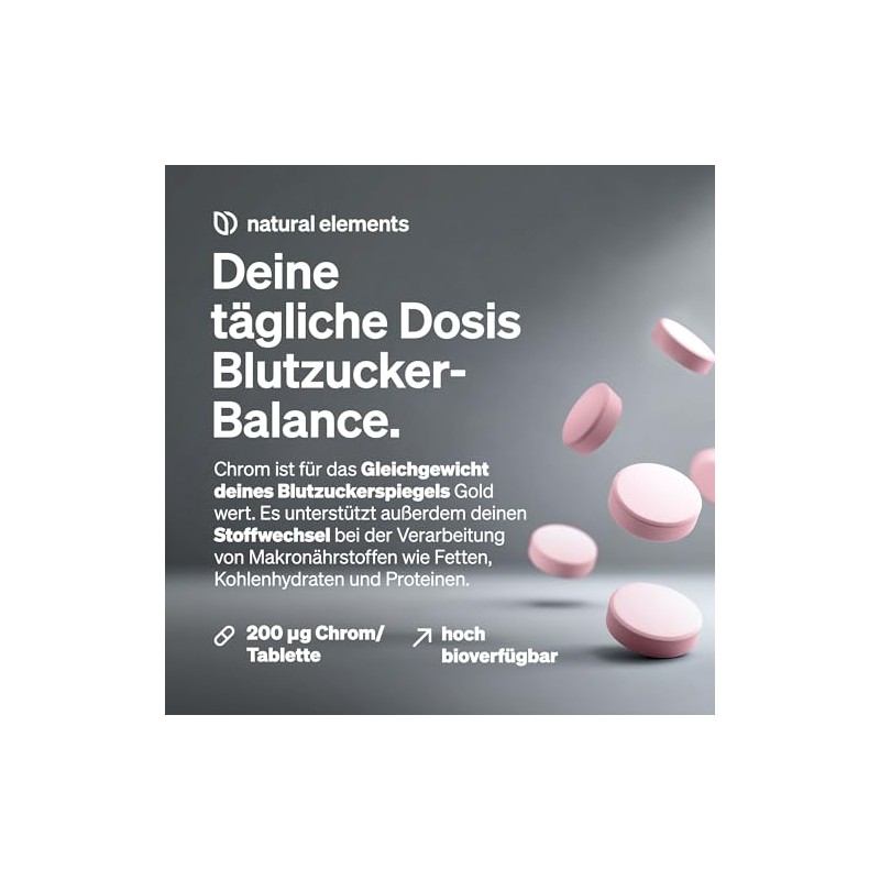 natural elements Chromium Picolinate Chromium - High Dose 200 mcg