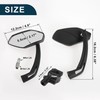 TUCKBOLD Bike Rearview Mirror 12.2x5.5cm Adjustable | Front Handlebar Bike