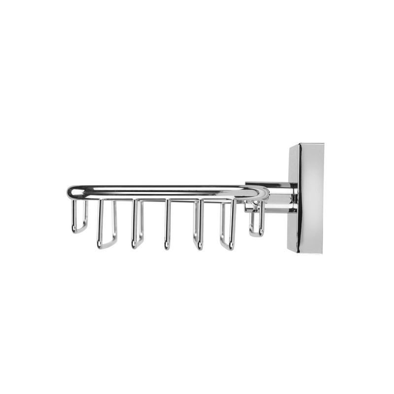 Croydex Flexi-Fix Chester Soap Basket, Zinc Alloy, Silver, 54 x