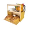 KuraHouse Bamboo Bread Box with Sliding Lid – Large Bread