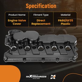 maXpeedingrods Engine Valve Cover for VW Jetta Beetle Golf 2.5 Rabbit Passat 2005-2014 2.5L 07K103469L 07K103469F