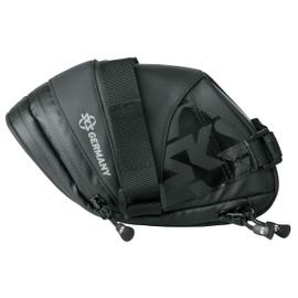 SKS Germany Explorer Straps 1800 Fahrradtasche, Fahrradzubehör (Satteltasche aus wasserabweisendem Gewebe, laminierte Reißverschlüsse mit ergonomischem Easy-Zip, Volumen: 1,8 l), schwarz