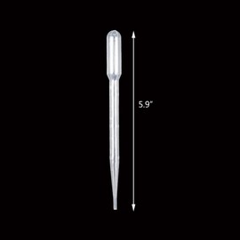 Disposable Plastic Transfer Pipettes Dropper, 3 ml with Scale, Pack of 200