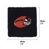 Sweatband with Football Embroidery Embroidered & Absorbent Terry Cloth Designer