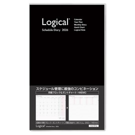 Nakabayashi Logical Diary 2026 Cover Type / B5 Slim / Black NS-SB501-26D [PT1]