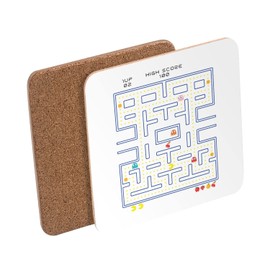Cork Coaster - Level Video Games Retro 8 Bit Arcade Video Game Retro Gaming - 1 Unit (95x95mm)
