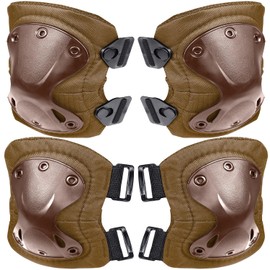 Catsobat Survival Game Protector, Knee Pat, Elbow Pat, Elbow Pads, Knee Pads, Sports & Outdoor Activities (Dessert 2)