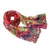 Prettystern Women's Colourful Painting Modern Graphic Silk Scarf, Modern graphic