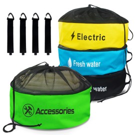 RV storage bag, Uningmng 4 Packs rv sewer hose storage, RV hose storage, Sewer hose bag,Store Your Water Hose Black Water Sewer Hose, Electrical Hose bag, rv hose bag organizer hose bag