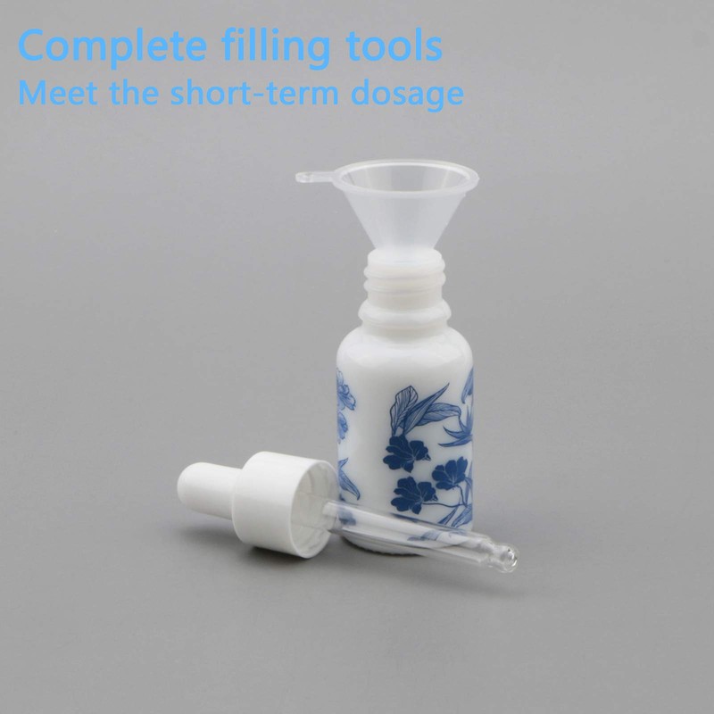 Pxyelec 5 x 15ml Ceramic Dropper Bottles Empty Dropper Bottles