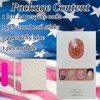 24Pcs Independence Day Press on Nails Short French Tip Fake
