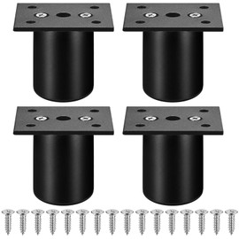 Pack of 4 Adjustable Feet for Furniture Feet, 5 cm, Sofa Feet, Cabinet Feet, Height Adjustable Feet Legs for Cupboard, Feet, Bed, Chairs, Table, Desk, Couch Feet, Furniture Legs, Black