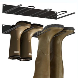 2 Pack Boot Rack, Sturdy Metal Wire Hanging Boot Organizer, Rust Resistant, Ideal for Mudroom, Entryway, Garage