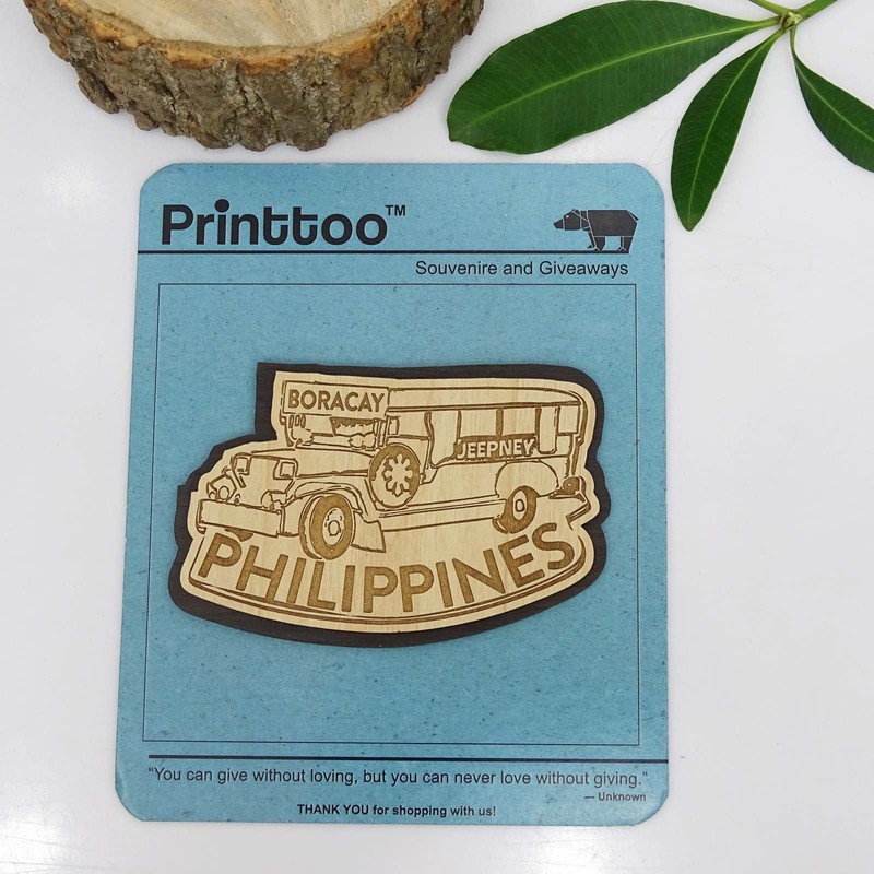 Printtoo Engraved Wooden Philippines Souvenir Fridge Magnet Gift Collectibles