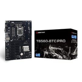 Biostar TB560-BTC PRO Core i7/i5/i3 (Intel 10th & 11th Gen) LGA 1200 Intel B560 12 GPU Support Mining Motherboard