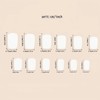24pcs French Tip False Nails, Pink & Short Square Fake