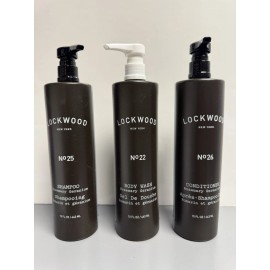 Gilchrist & Soames 3 PACK Set Lockwood New York Shampoo Nº25 Conditioner Nº26 Body Wash Nº22 15oz