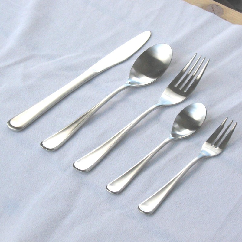 Nagao Antibacterial Dinner Cutlery Set, 5 Pieces, 18-8 Stainless Steel
