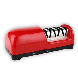 TK Tartle Kitchen 3-stage Professional Electric Knife Sharpener with 100-Percent Diamond Abrasives and Precision Angle Guides for Straight Edge