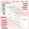 Planner 2026-2027, Floral 18 Months Academic Daily Weekly Monthly Planner