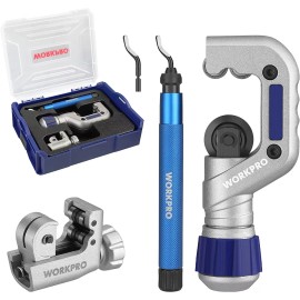 WORKPRO 3-PIECES Tubing Cutter Set Pipe Cutter with 1-1/4" Cutting Capacity NEW