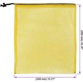 JOIKIT 15Pcs 35x40cm Large Colorful Mesh Drawstring Bag, Mesh Drawstring Storage Bag, Mesh Stuff Sack for Camping, Travel, Sport