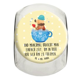 Mr. & Mrs. Panda Bonbonglas Nachtfalter Schaumbad XL 2000ml - Geschenk, Träumen, Vorratsdose, Teedose, Gute Laune, Gewürzdose, Tiermotive, Snackdose,