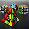 Yealvin Gear Cube Set 4 Pack Speed Cube Bundles Gear