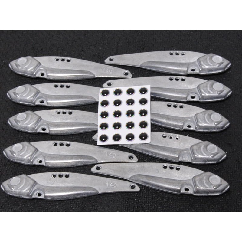wLure Fishing Lures Metal Blank Unpainted Blade Lipless Jigging 10