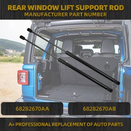 Dasbecan Rear Hatch Liftgate Struts Lift Supports, 68282670AA Gas Spring Prop Rods Tailgate Struts Shocks Compatible with Jeep Wrangler 2018-2024
