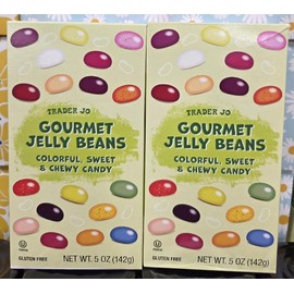 Trader Joe Gourmet Jelly Beans 18 Natural Flavors 5oz 142g (Two Boxes)
