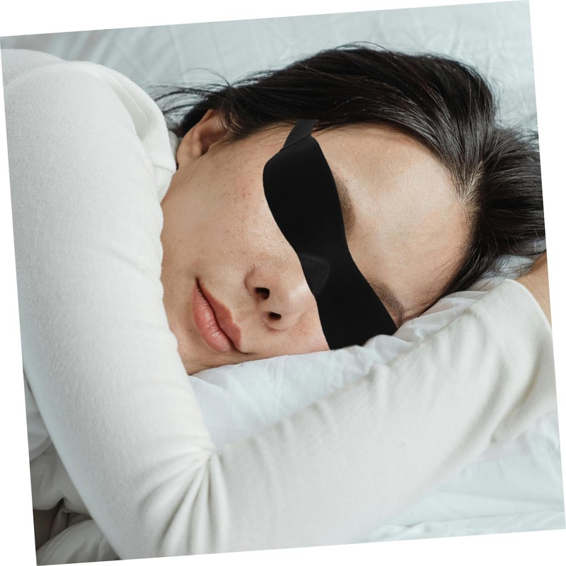 SAFIGLE Black Eye Mask for Sleeping Breathable Milk Silk Eye
