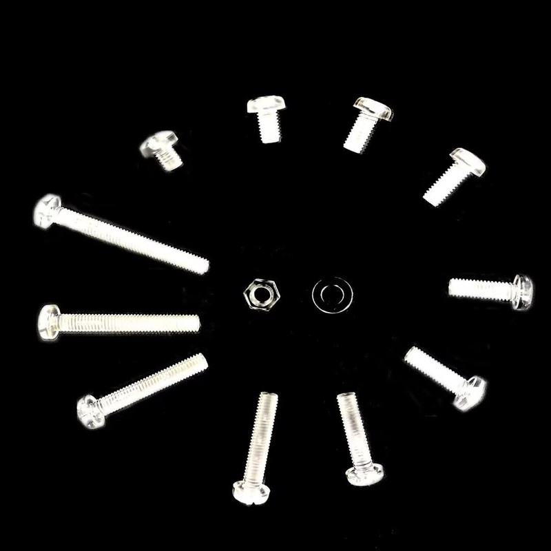PC (Polycarbonate) Acrylic Plastic Transparent Metric Hex Nut M5 30PCS