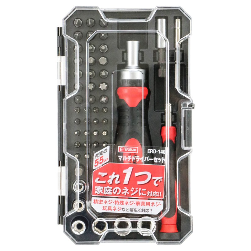 E-Value ERD-140 Multi Screwdriver Set, Hexagonal Diversion: 0.25 inches (6.35