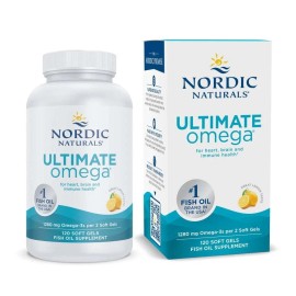 Nordic Naturals Ultimate Omega 3 - 1280 mg 120 Softgels Lemon Flavor Exp 08/2027