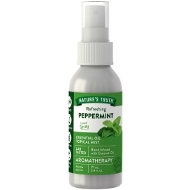 Nature's Truth Peppermint Essential Oil Spray 2.4 Fl Oz | Aromatherapy | by Nature's Truth