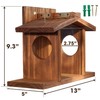 MIXUMON Wood Squirrel Feeder, Squirrel Feeders for Outside Winter, Wooden