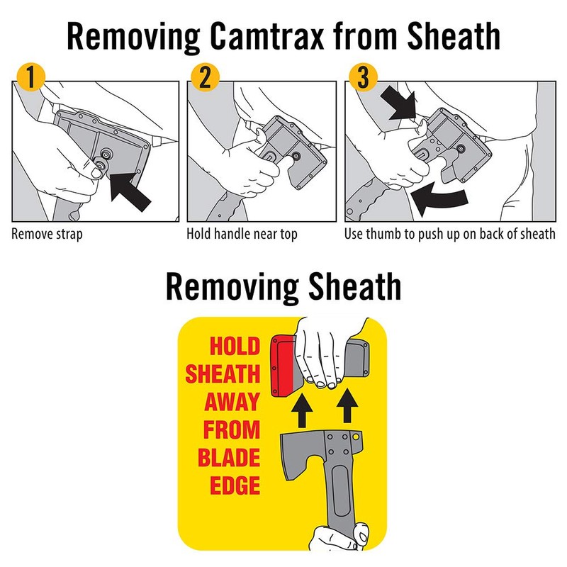 Camillus CAMTRAX, Hatchet, Lock Back Saw, Hammer, 3-in-1