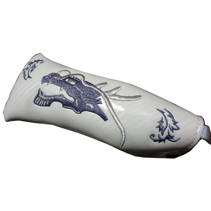Dragon Dragon Pin Magnetic Golf Putter Cover (White, Blade Type)