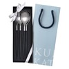 Cutipol MIO Black/Matte Silver Dinner (2 Forks and Spoons) 4