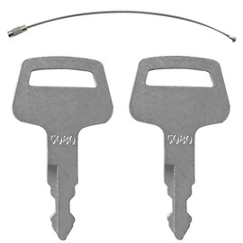 2PCS Ignition Keys 5080, 069029029 – Compatible with IHI, Kato, Morooka, Chieftain Excavators, Skid Steers & Track Loaders