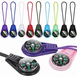 Prasacco 10 Pcs Mini Compass for Kids, Portable Compass Keychain Small Pocket Magnetic Compass Multi-Color Compass Bulk Survival Compass for Hiking Outdoor Survival Camping Party