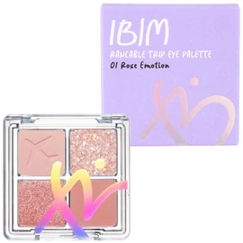 IBIM Eye Palette, Eyeshadow, Glitter, Compact (01 Rose Emotion)