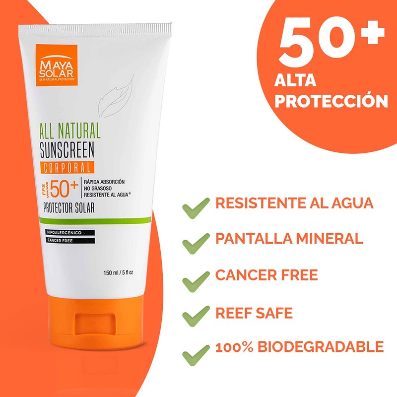 Maya Solar Bloqueador Solar Dermatológico de Amplio Espectro CORPORAL para