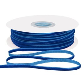 Simplegoal Royal Blue 1/8 Inch Velvet Ribbon for Christmas Ribbon Gift Wrapping Wreath Bow DIY Sewing Projects 50 Yards