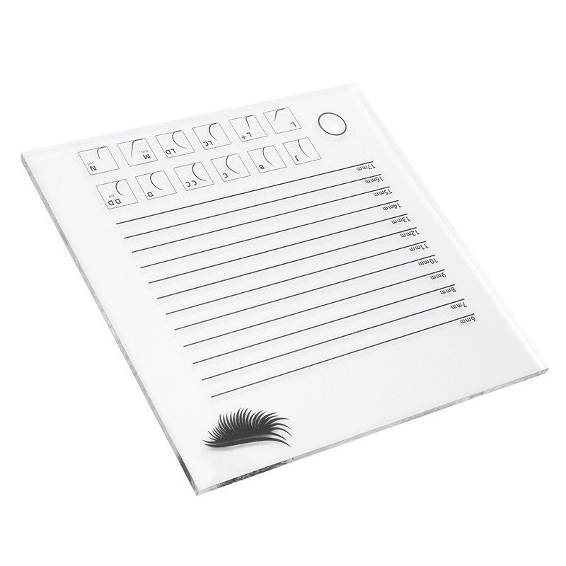 20x20cm Eyelash Extension Plastic Tray Clear Scale Transparency Eyelash Extension