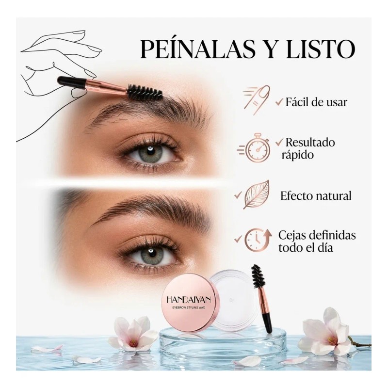 Gel Fijador Cejas Transparente Larga Duración Secado Rápido