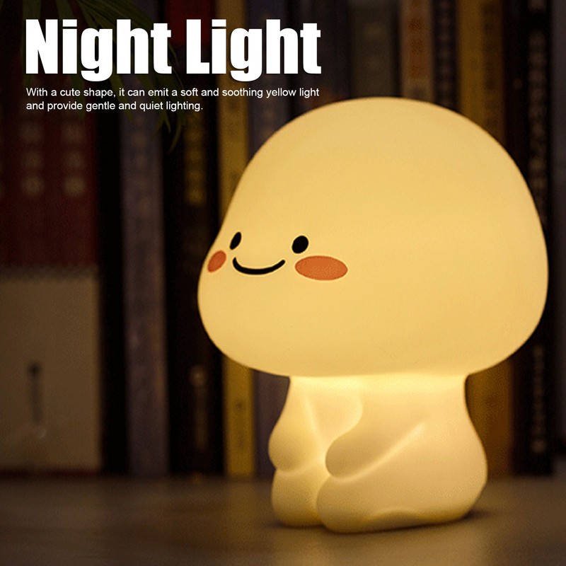 Silicone Night Light USB Charging Touch Sensing Timing Bedside Lamp